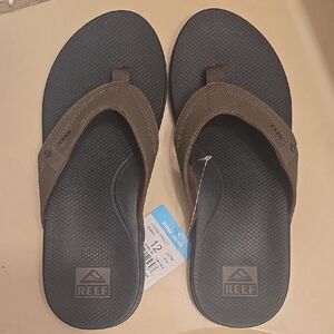 Reef Men's Black and Brown Sandals